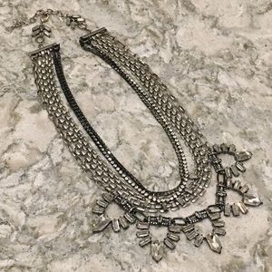 Versatile Stella & Dot Silver Statement Necklace